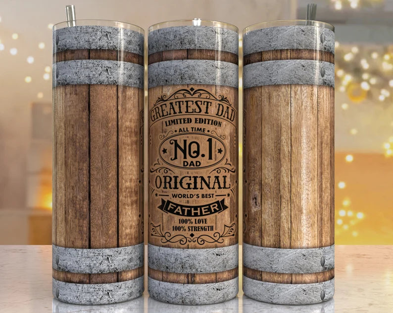 #1 Dad Barrel Tumbler 20oz