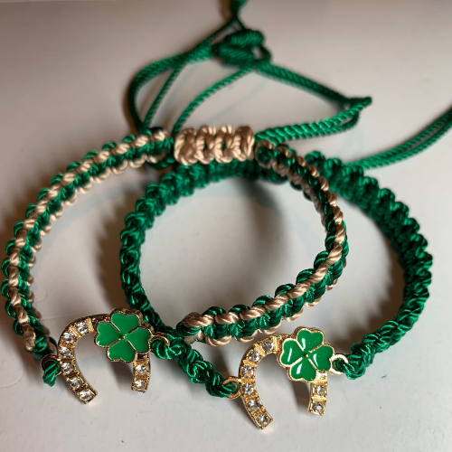 Green Bracelet, Lucky bracelet, Pulsera de hilo de suerte.