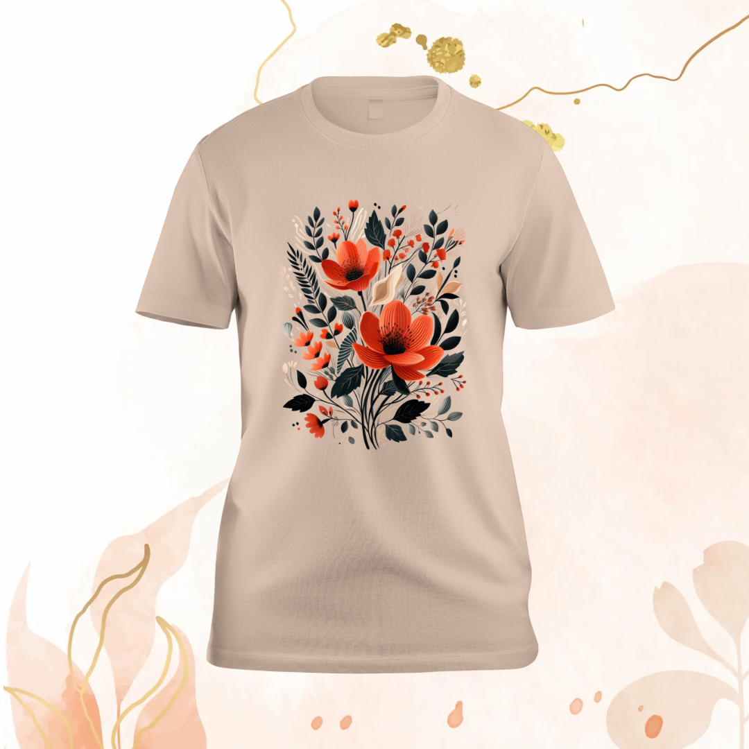 Fall Flower Shirt, Vintage Flowers, Wildflower Shirt, Garden Lover Gift, Autumn Shirt.