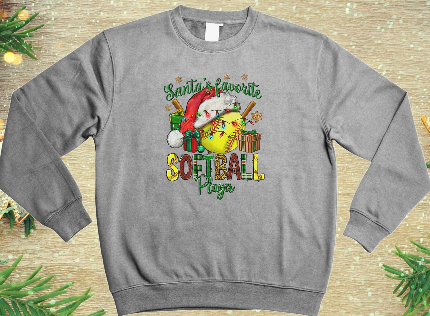 Santa's Favorite Softball, Softball Christmas, Merry Christmas Softball.