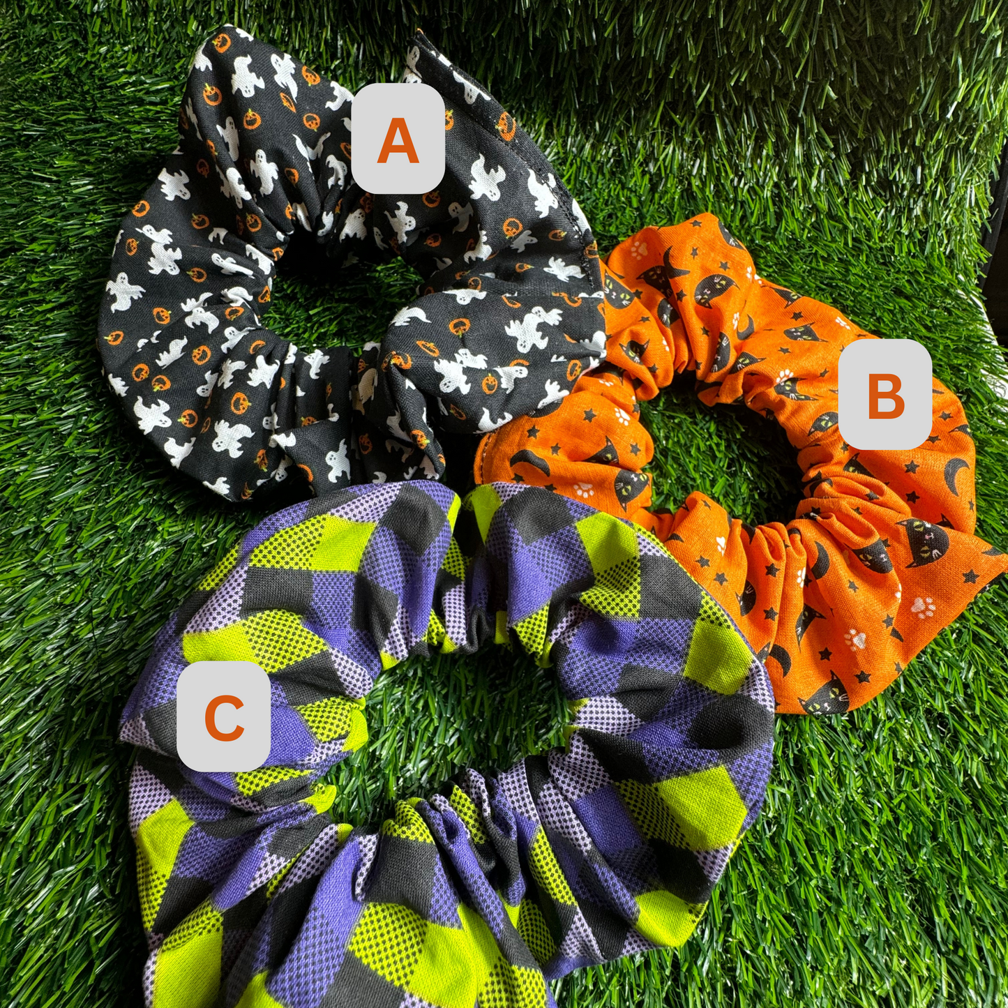 Halloween scrunchies