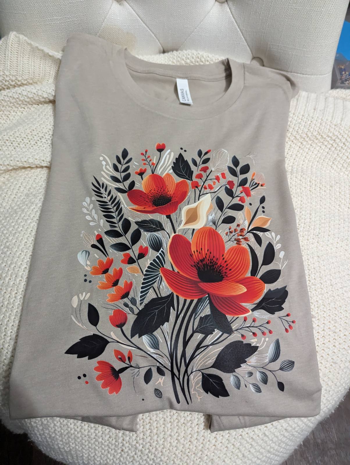 Fall Flower Shirt, Vintage Flowers, Wildflower Shirt, Garden Lover Gift, Autumn Shirt.