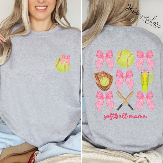 Softball Coquette Sweatshirt