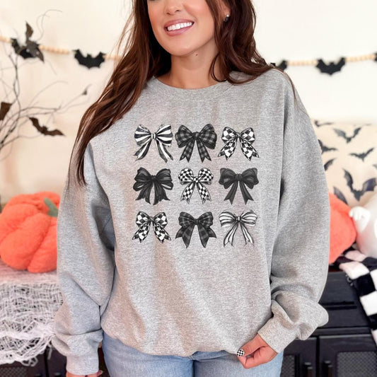 Halloween Coquette Bows Sweater